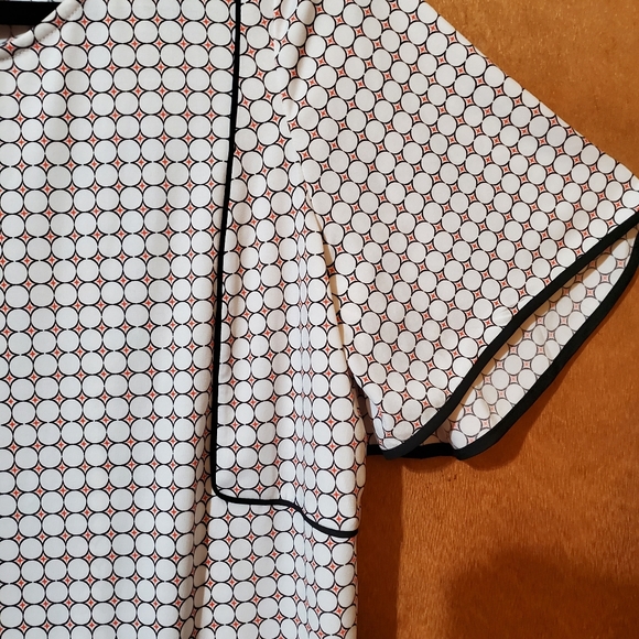 Worthington Blouse Butterfly Sleeves Navy, White, & Red Size XL - Picture 3 of 5